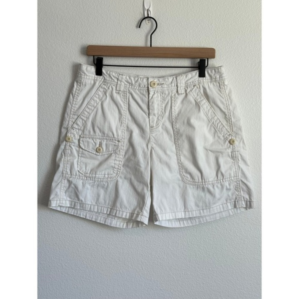 VTG Polo Jeans Co Ralph Lauren Off-White Cargo Utility Shorts 8 Gorpcore Y2K